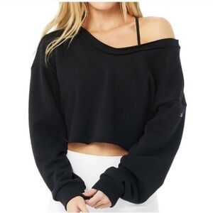 ALO Yoga Black Cropped Top